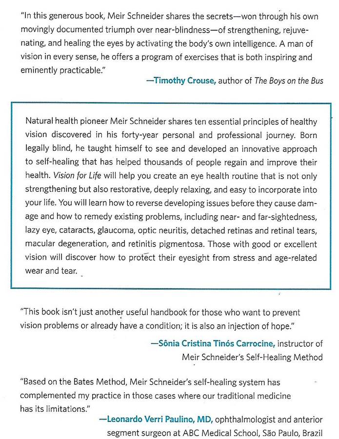 Vision for Life: 10 Steps to Natural Eyesight Improvement | Meir Schneider