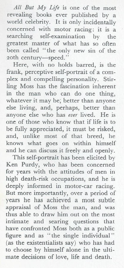All But My Life | Stirling Moss & Ken W. Purdy