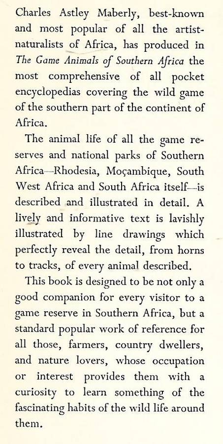The Game Animals of Southern Africa (Second Edition) | C. T. Astley Maberly