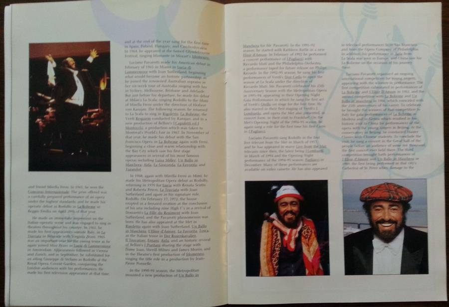 Pavarotti in South Africa 1996 (Souvenir Brochure)