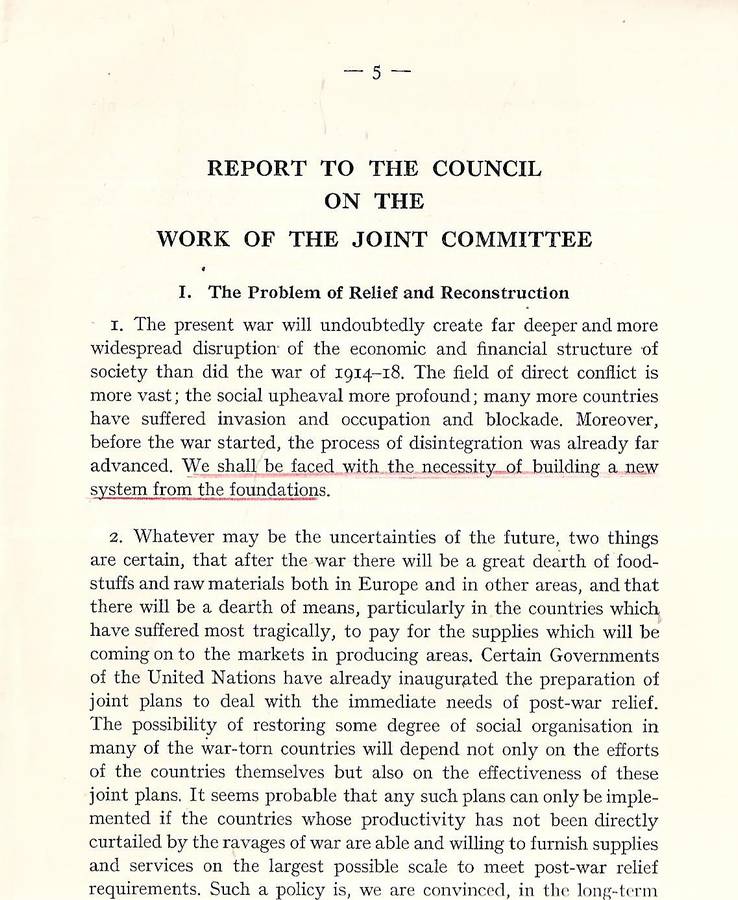 Report to the Council on the Work of the Joint Session (Economic and Financial Committees, League...
