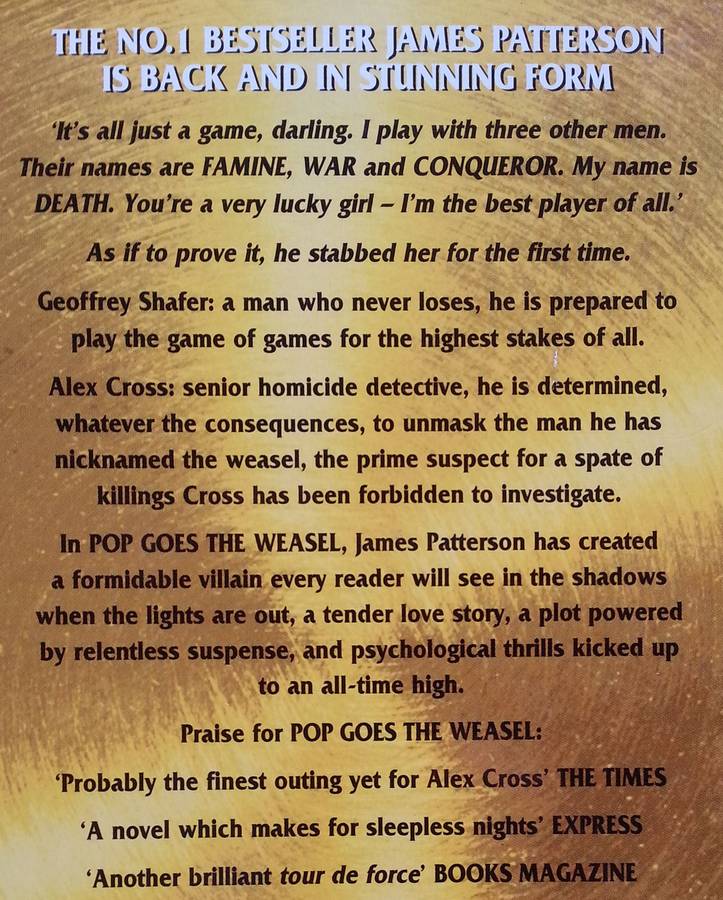 Pop Goes the Weasel | James Patterson