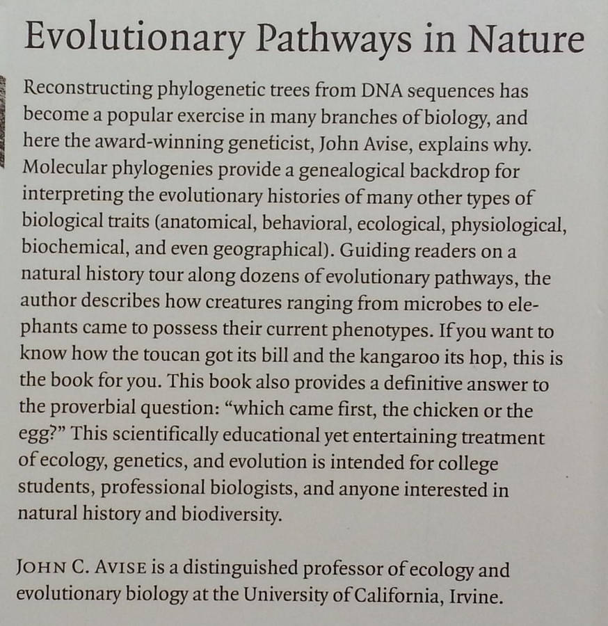 Evolutionary Pathways in Nature: A Phylogenetic Approach | John C. Avise