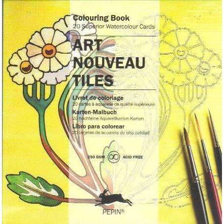 Art Nouveau Tiles: Colouring Book (20 Superior Watercolours) | Pepin van Roojen