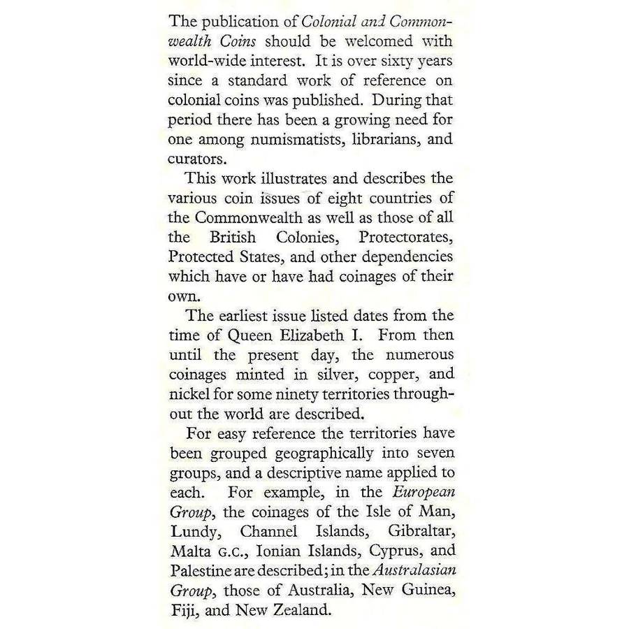 Colonial and Commonwealth Coins: A Practical Guide to the Series | L. V. W. Wright
