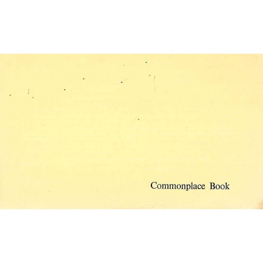 Commonplace Book | Phyllis S. Lean (Compiler)