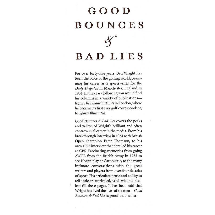 Good Bounces & Bad Lies | Ben Wright