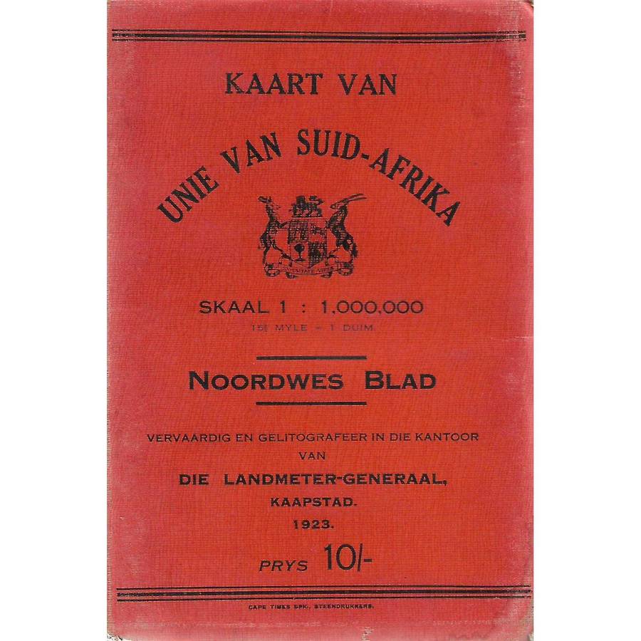 Map of Union of South Africa : North-West Sheet