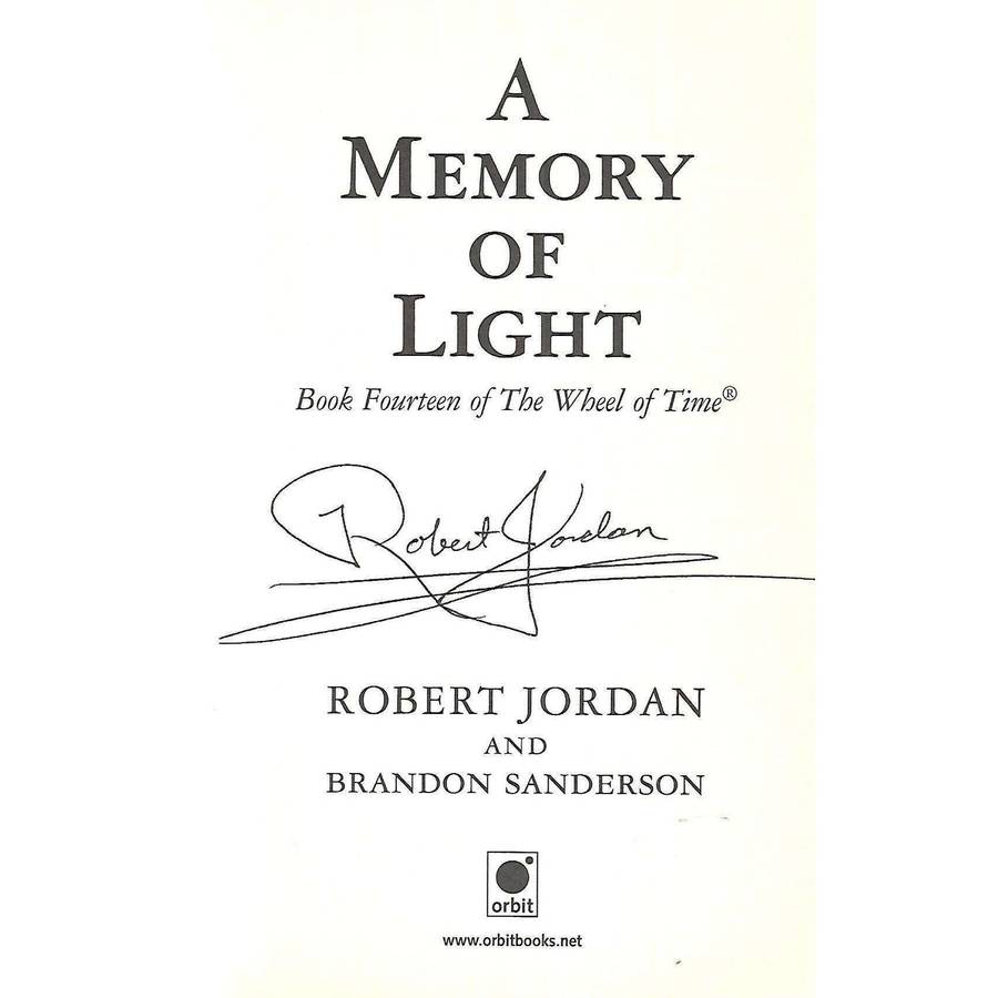 Memory of Light (Signed by Co-Author) | Robert Jordan & Brandon Sanderson