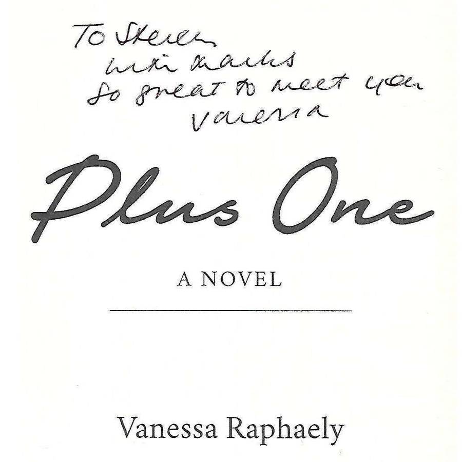 Plus One: A Novel (Inscribed by Author) | Vanessa Raphaely