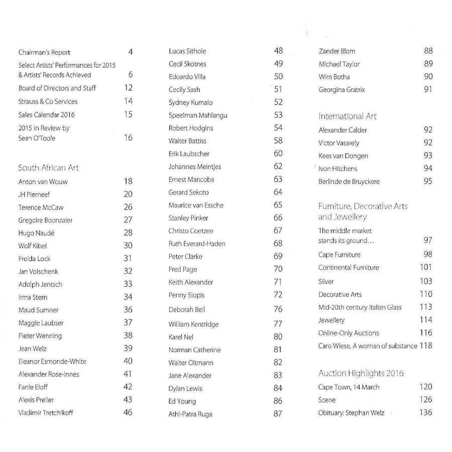 Strauss & Co Fine Art Auctioneers: Review 2015