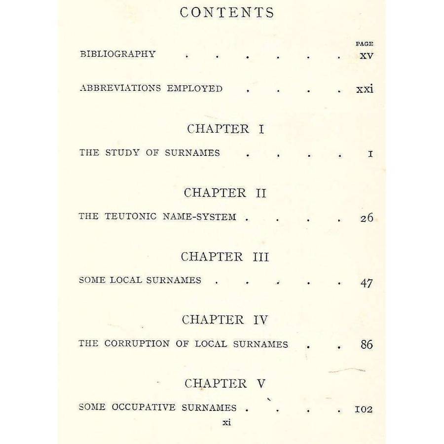 Surnames | Ernest Weekley