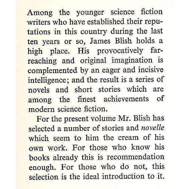 The Best SF Stories of James Blish (First Edition) | James Blish
