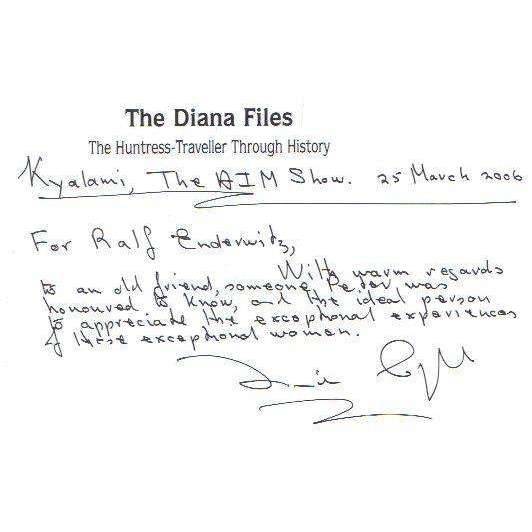 The Diana Files: (With Author's Inscription) The Huntress-Traveller through History | Fiona Clair...