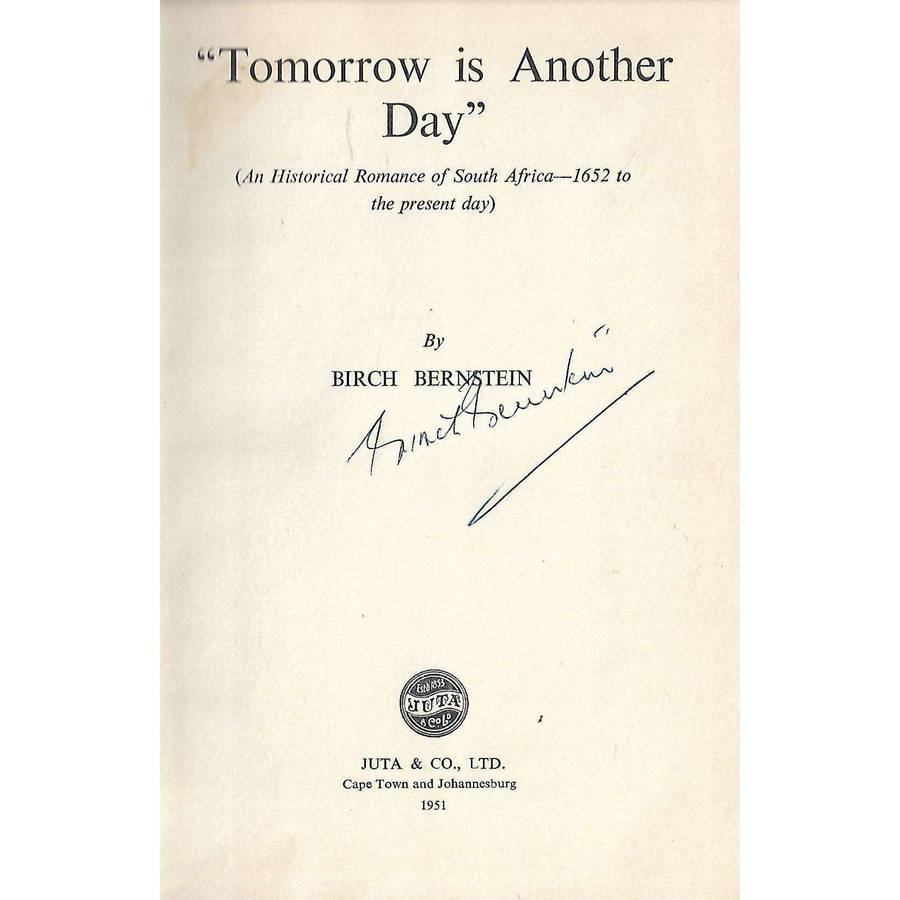 Tomorrow is Another Day (Signed by Author) | Birch Bernstein