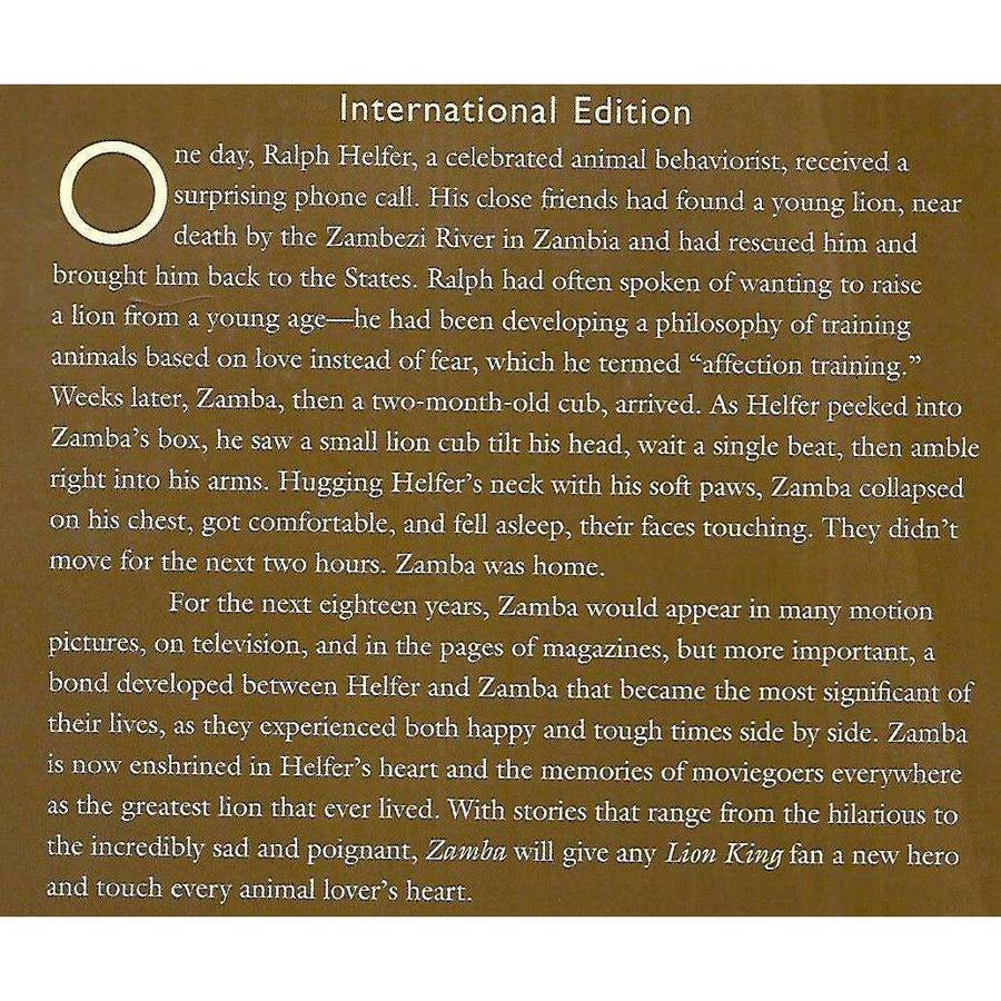 Zamba: The True Story of the Greatest Lion that Ever Lived | Ralph Helfer