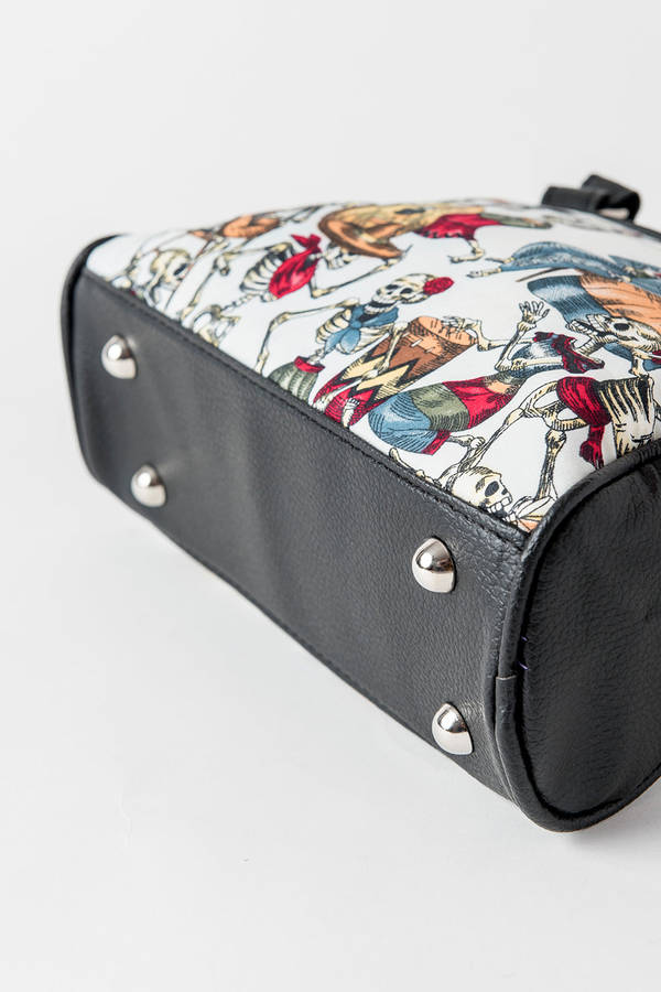 Black Roses Handbag, Small, Skeletons