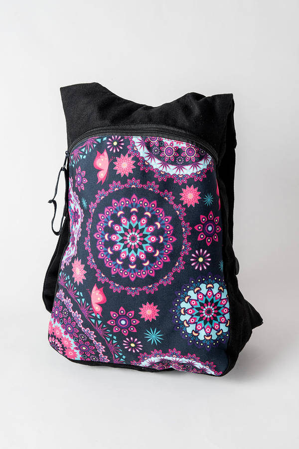 Mandala Butterfly Backpack, Black