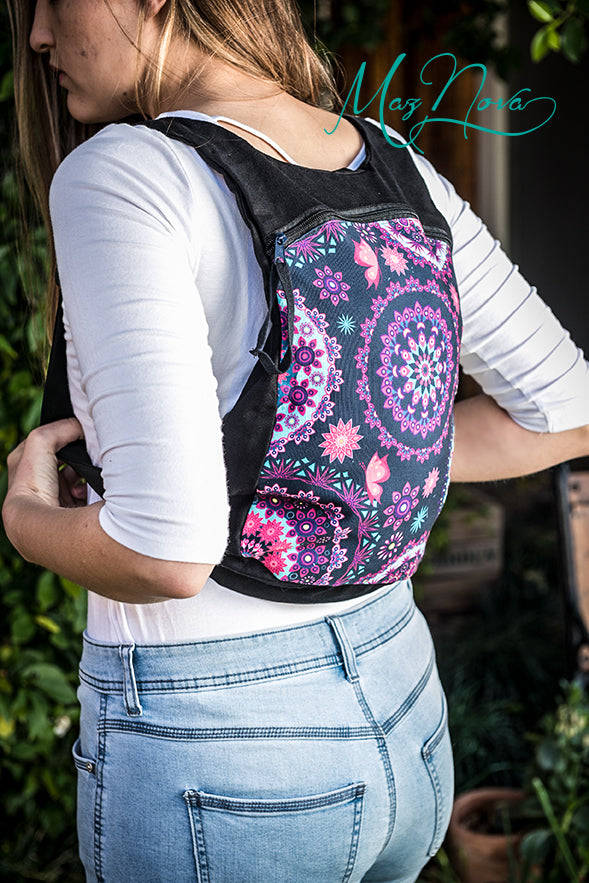 Mandala Butterfly Backpack, Black