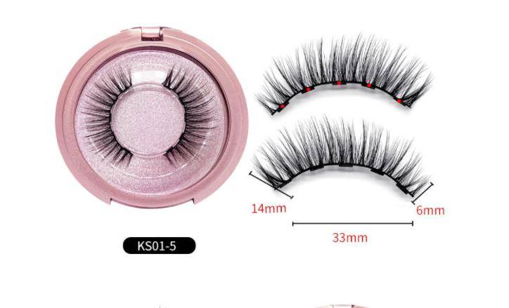Magnetic Eyelashes, Magnetic Eyeliner, Tweezer and Mirror Kit - KS02-5