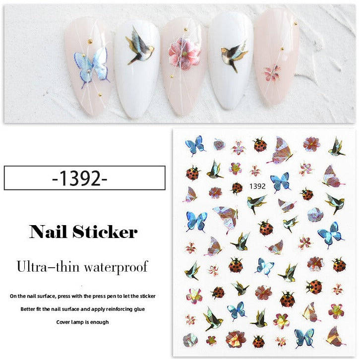 Nail Sticker - 1392 - Butterflies