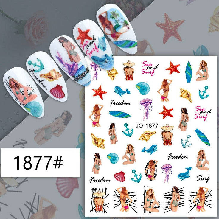 Nail Sticker - 1877 - Summer