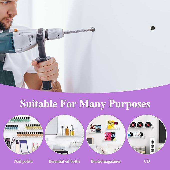 Nail Polish Wall Mount Stand - 6 Racks