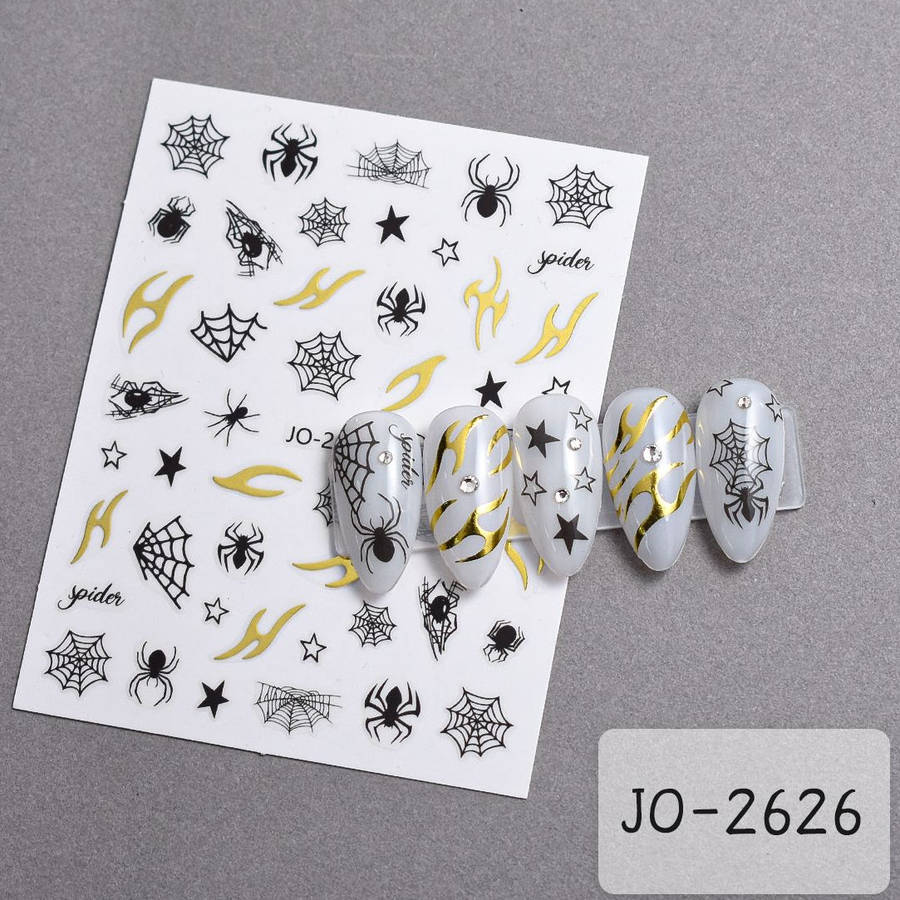 Nail Sticker - 2626 - Spiders