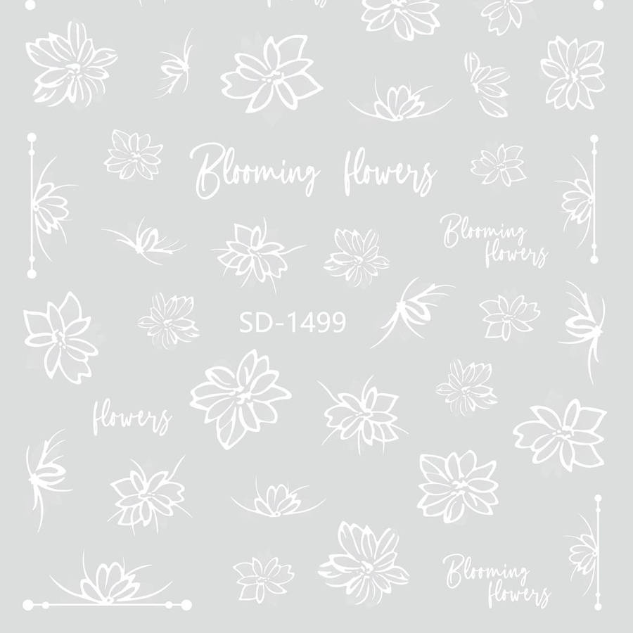 Nail Sticker 3D - 1499 - Flowers