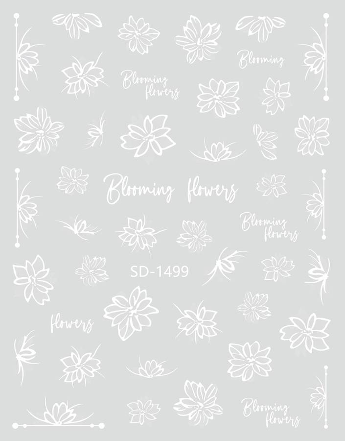 Nail Sticker 3D - 1499 - Flowers