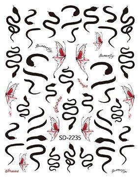 Nail Sticker 3D - 2235 - Snakes