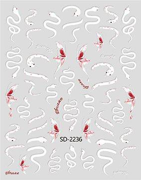 Nail Sticker 3D - 2236 - Snakes
