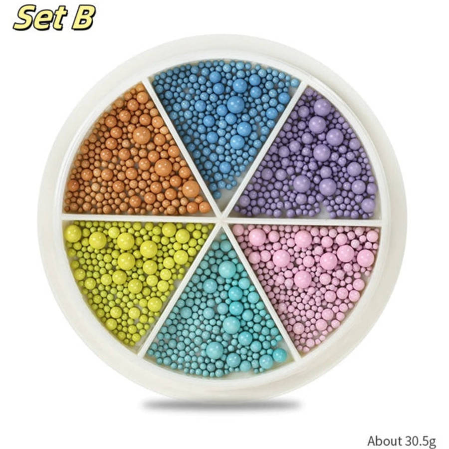 Nail Decoration - Steel Caviar Balls - Macaron / Candy