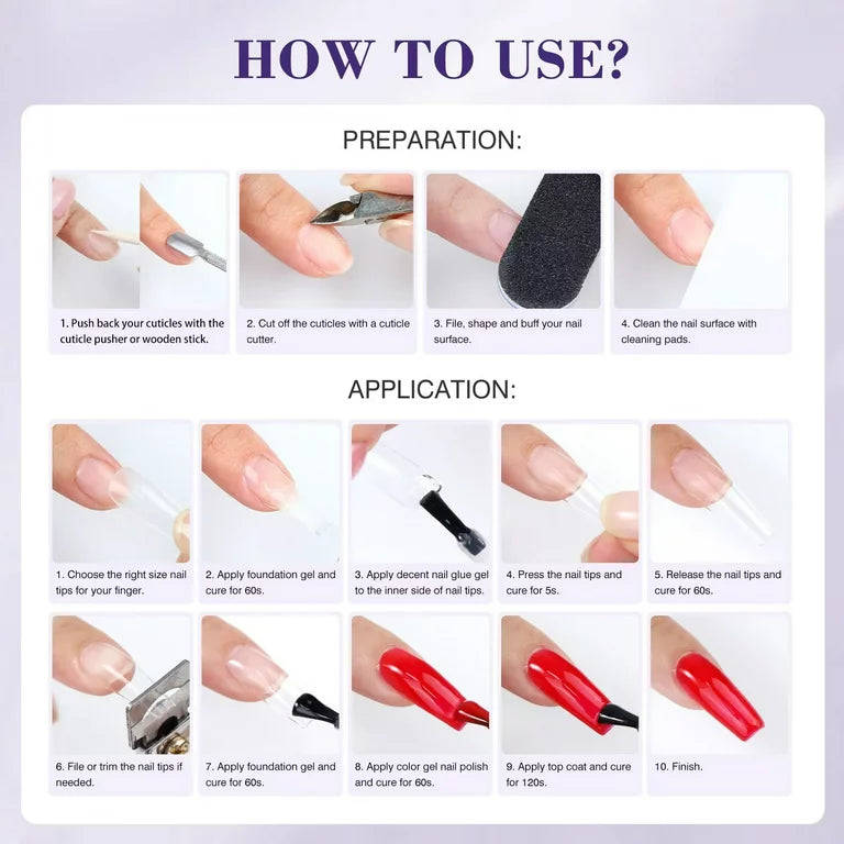 DIY Press-On Nail Kit - Choose your Tips & Glue
