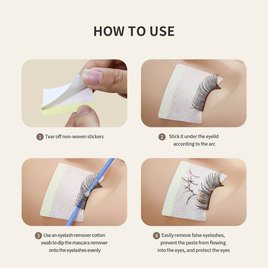 Eyelash Extension Remover Pad / Glue Cleaning Pad - 40pcs