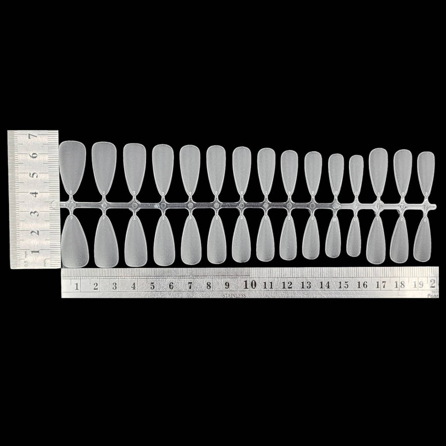 Stiletto - Medium - Full Cover - Soft Gel - Clear Matt - Nail Tips - 300pcs - M088