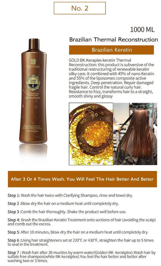 Keraplex - Brazilian Thermal Reconstruction - Step 2 - 1 Liter