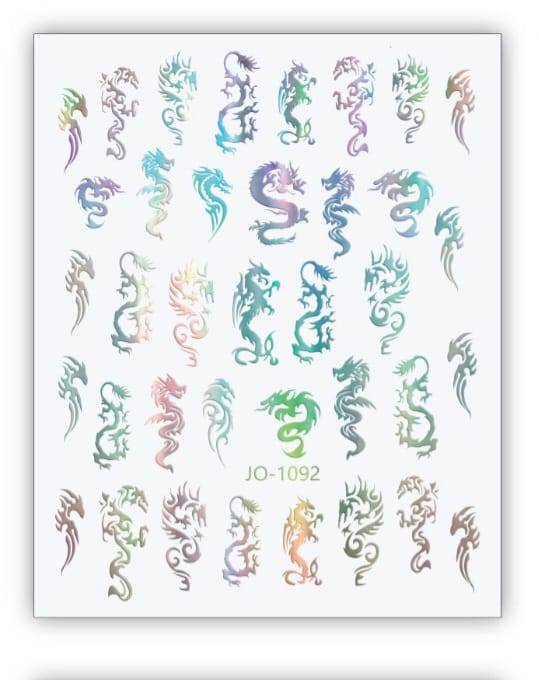 Nail Sticker - 1092 - Dragon