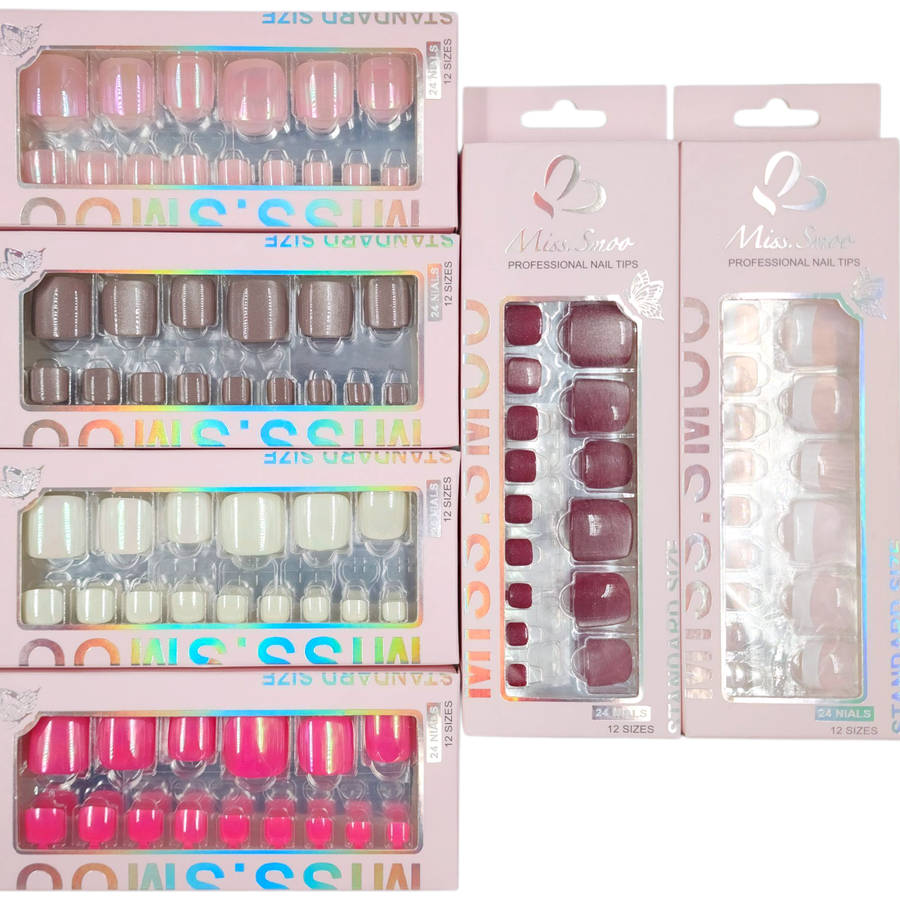 Press On Tips - Toe Tips - 24pcs