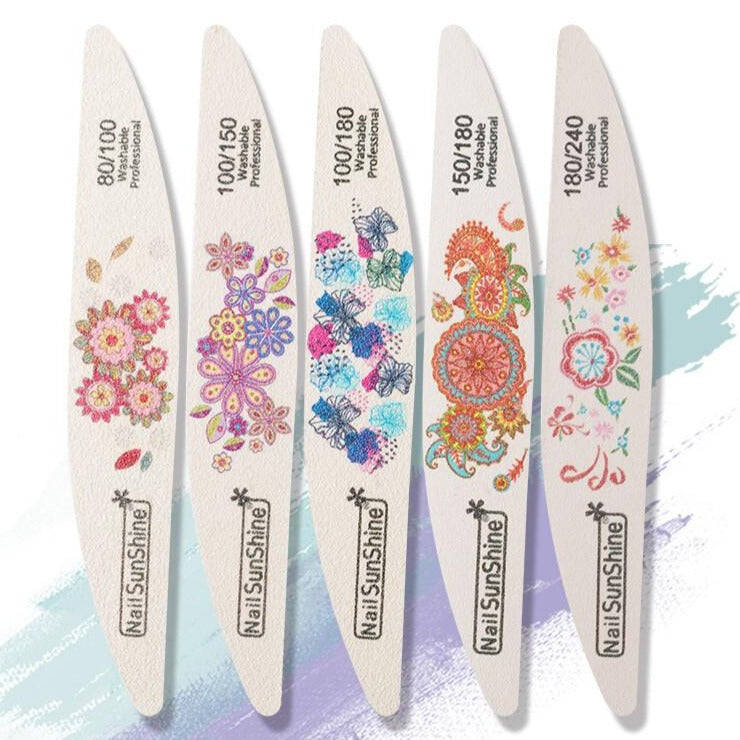Nail File - NailSunShine Washable - ZJC02 - S-Shape - 80/100 - 1 pcs