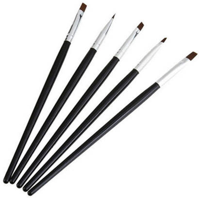 Gel Brush - Black - 5pcs