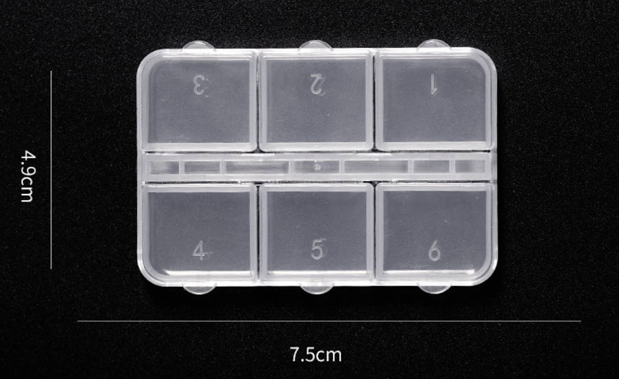 Storage Box Plastic - 6 Grid