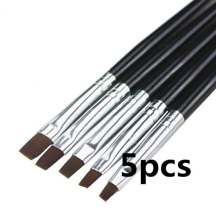 Gel Brush - Black - 5pcs