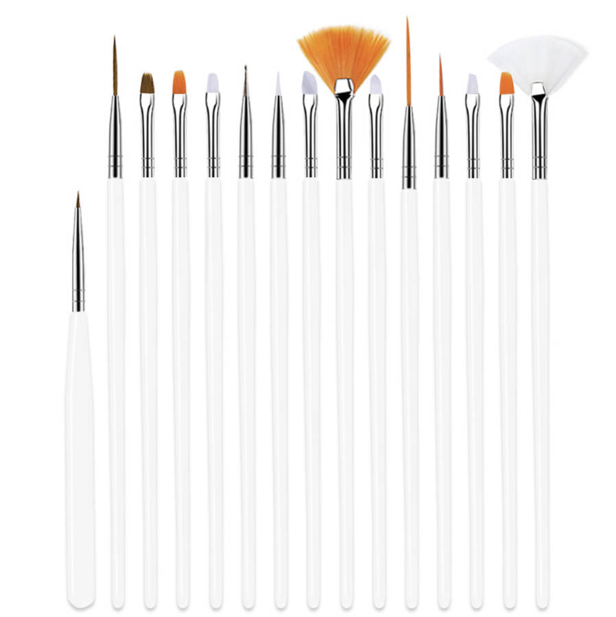 Nail Art Brush Set - 15pcs