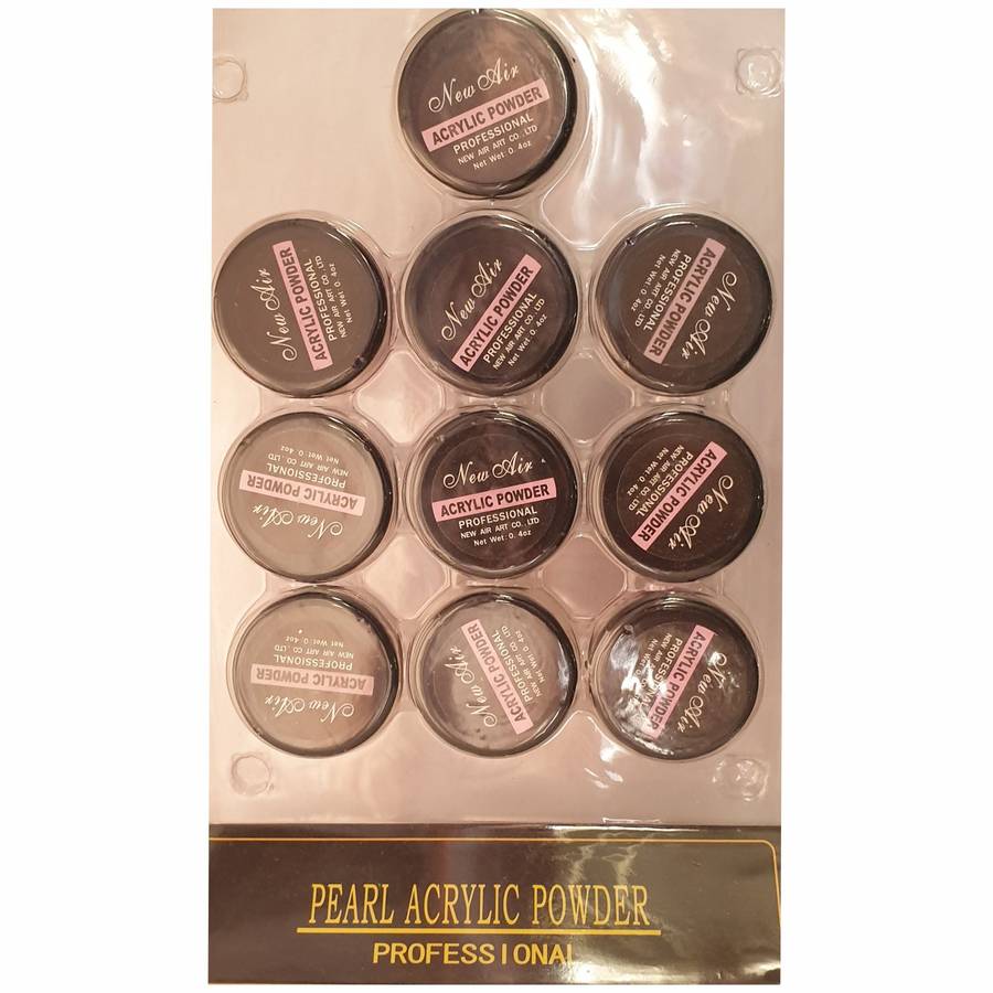 Pearl Acrylic Colour Powder - 10pcs