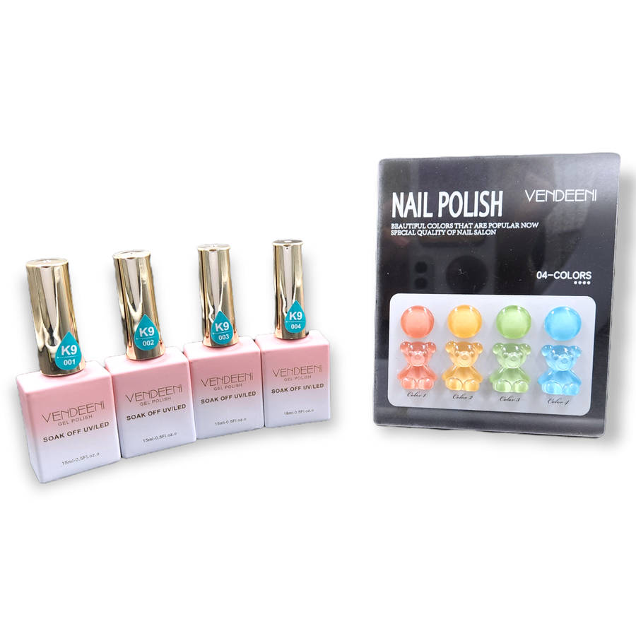Vendeeni - UV Gel Polish - 4pcs Set - K9 - Pastel