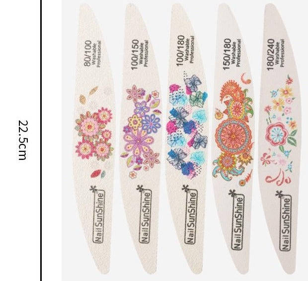 Nail File - NailSunShine Washable - ZJC02 - S-Shape - 80/100 - 1 pcs