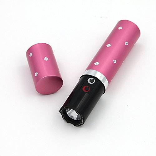 Rechargeable Portable Self-Defensive Flashlight and Stun gun - Pink