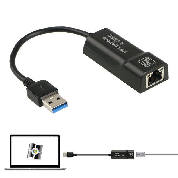 USB 3.0 to Gigabit Ethernet Network Adapter - ecomstock
