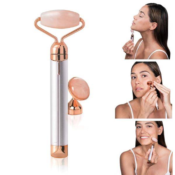 Finishing Flawless Vibration Face Roller and Rose Quartz Massager - ecomstock